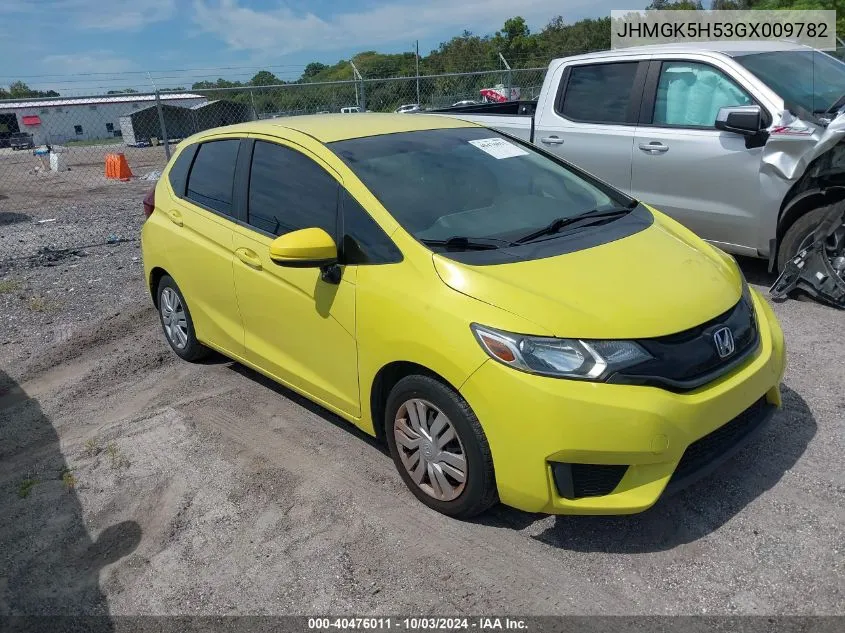 2016 Honda Fit Lx VIN: JHMGK5H53GX009782 Lot: 40476011