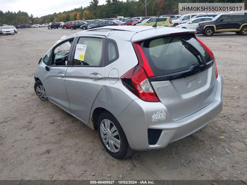 2016 Honda Fit Lx VIN: JHMGK5H55GX015017 Lot: 40488927