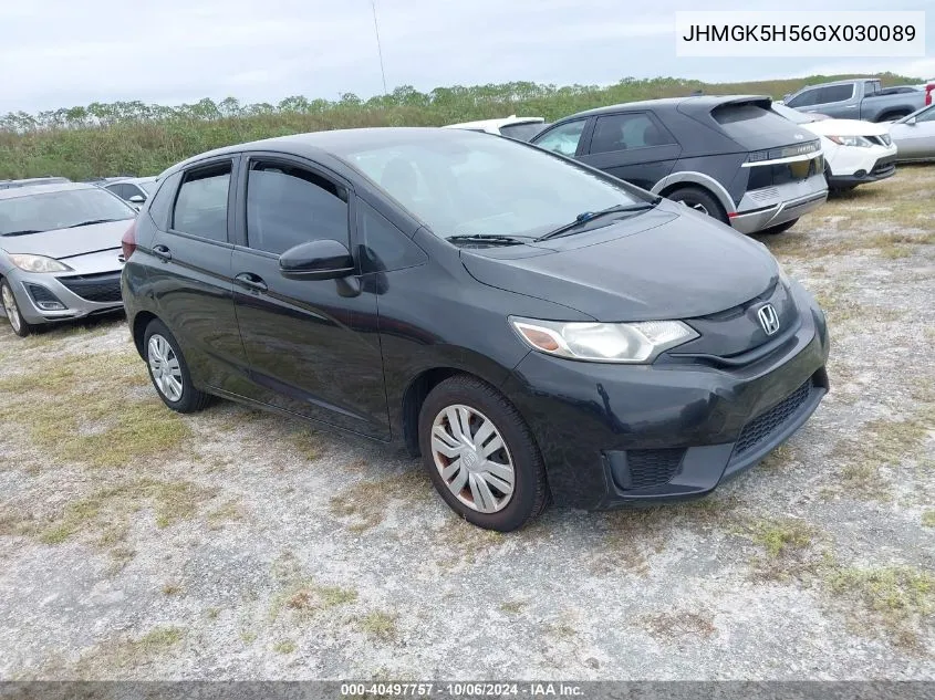 2016 Honda Fit Lx VIN: JHMGK5H56GX030089 Lot: 40497757