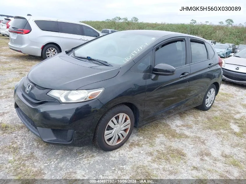 2016 Honda Fit Lx VIN: JHMGK5H56GX030089 Lot: 40497757