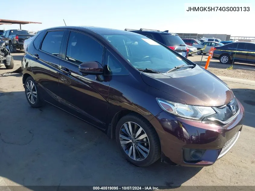 2016 Honda Fit Ex VIN: JHMGK5H74GS003133 Lot: 40519095