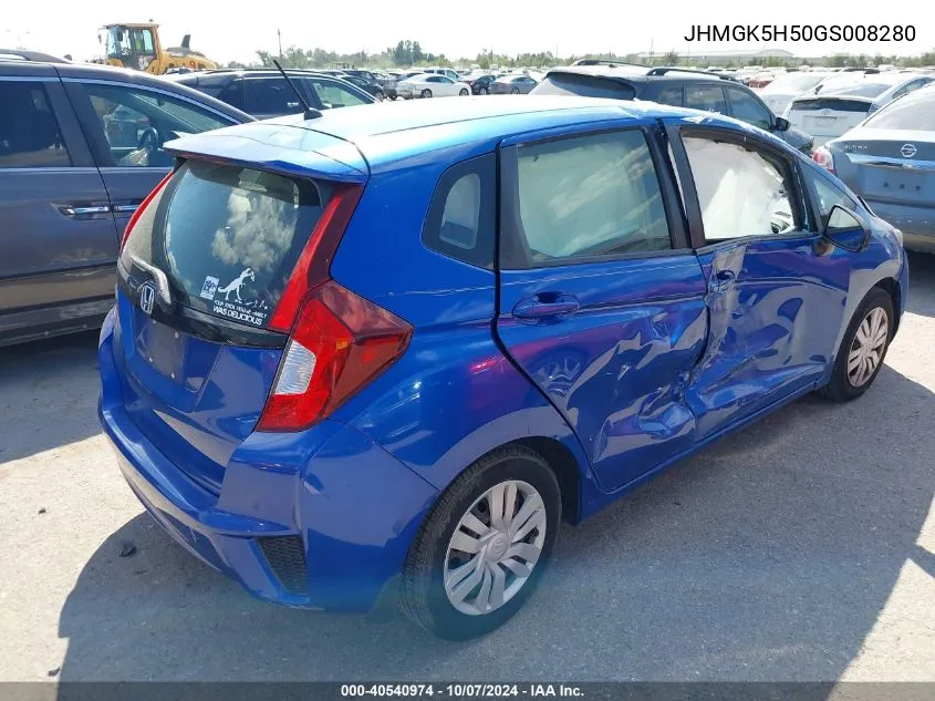 2016 Honda Fit Lx VIN: JHMGK5H50GS008280 Lot: 40540974