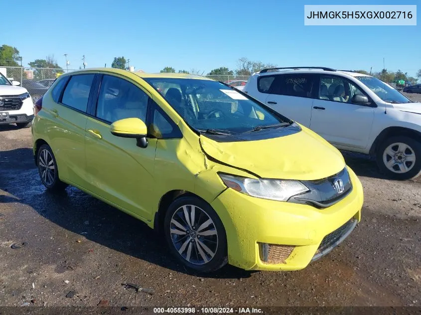 2016 Honda Fit Lx VIN: JHMGK5H5XGX002716 Lot: 40553998