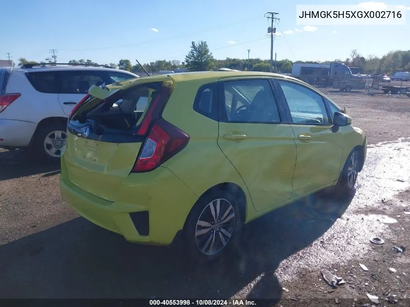 2016 Honda Fit Lx VIN: JHMGK5H5XGX002716 Lot: 40553998