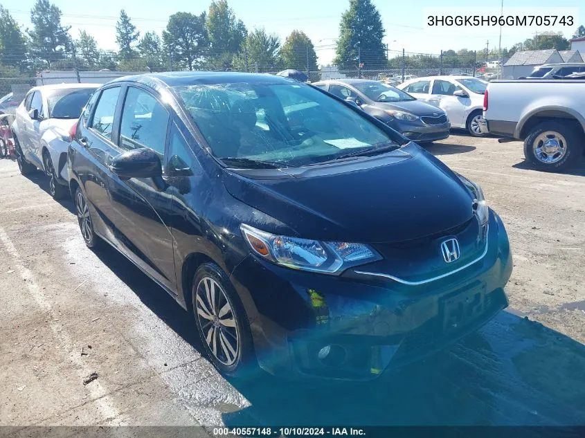 2016 Honda Fit Ex-L VIN: 3HGGK5H96GM705743 Lot: 40557148