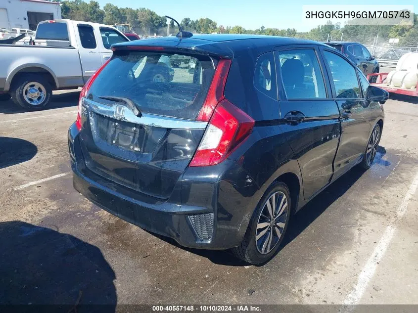 2016 Honda Fit Ex-L VIN: 3HGGK5H96GM705743 Lot: 40557148