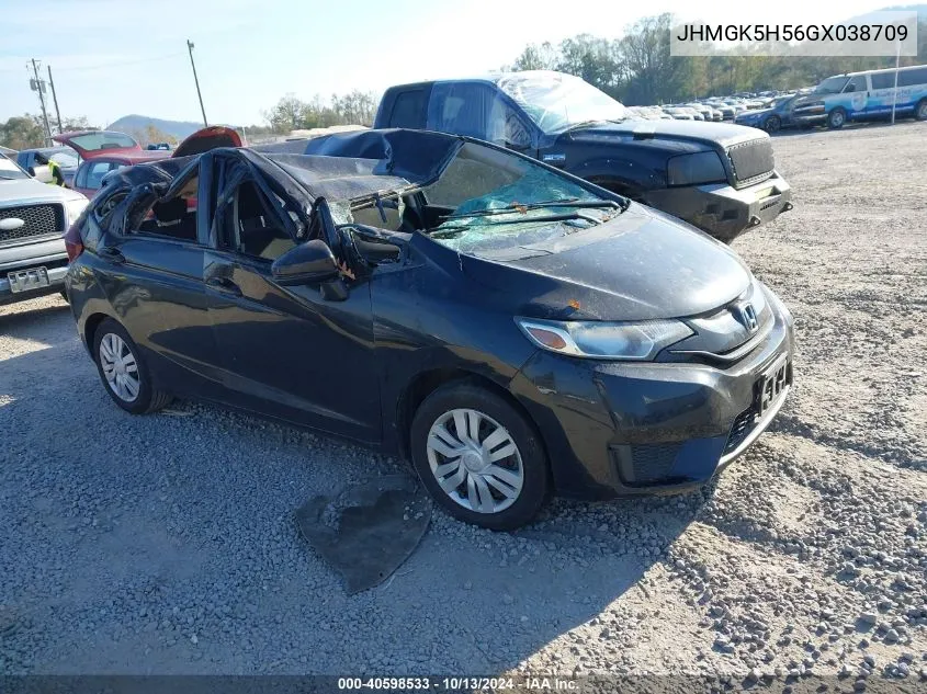 2016 Honda Fit Lx VIN: JHMGK5H56GX038709 Lot: 40598533