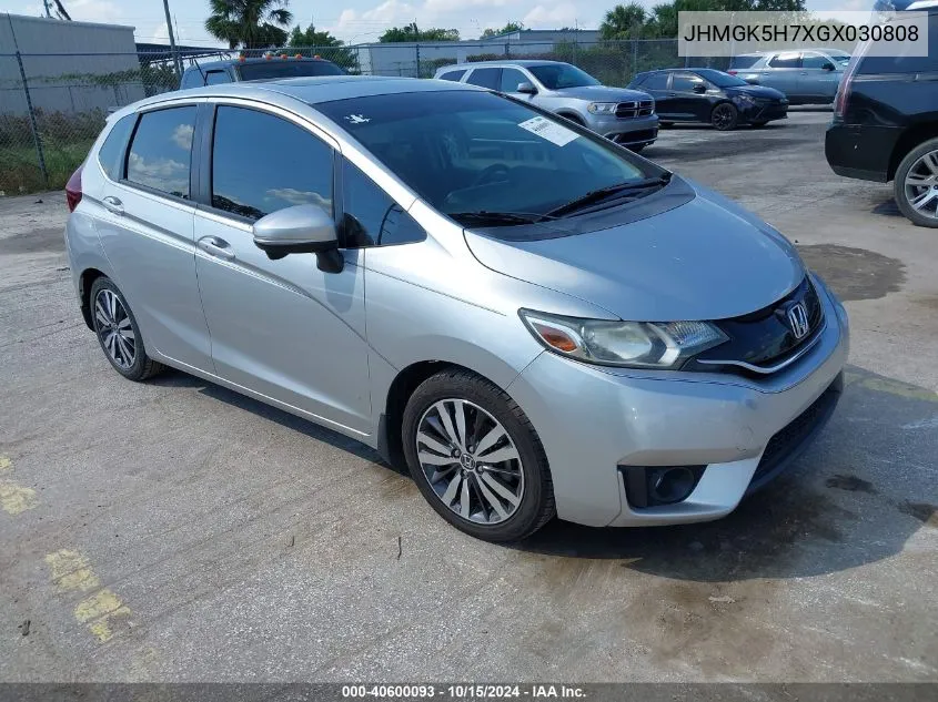 2016 Honda Fit Ex VIN: JHMGK5H7XGX030808 Lot: 40600093