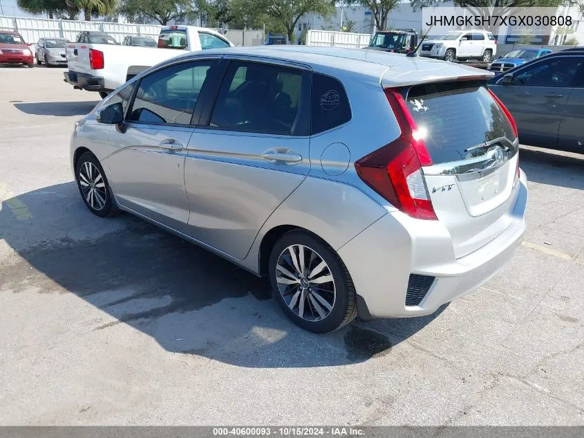 2016 Honda Fit Ex VIN: JHMGK5H7XGX030808 Lot: 40600093