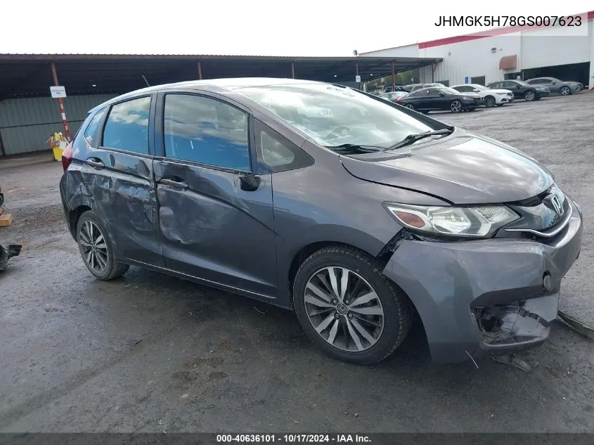 2016 Honda Fit Ex VIN: JHMGK5H78GS007623 Lot: 40636101