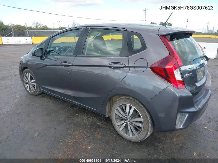 2016 Honda Fit Ex VIN: JHMGK5H78GS007623 Lot: 40636101