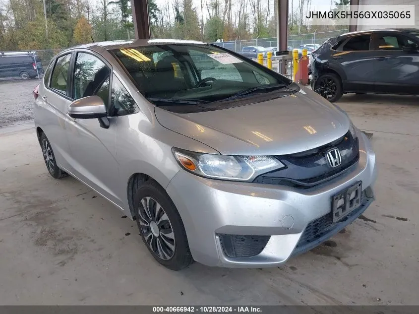 2016 Honda Fit Lx VIN: JHMGK5H56GX035065 Lot: 40666942