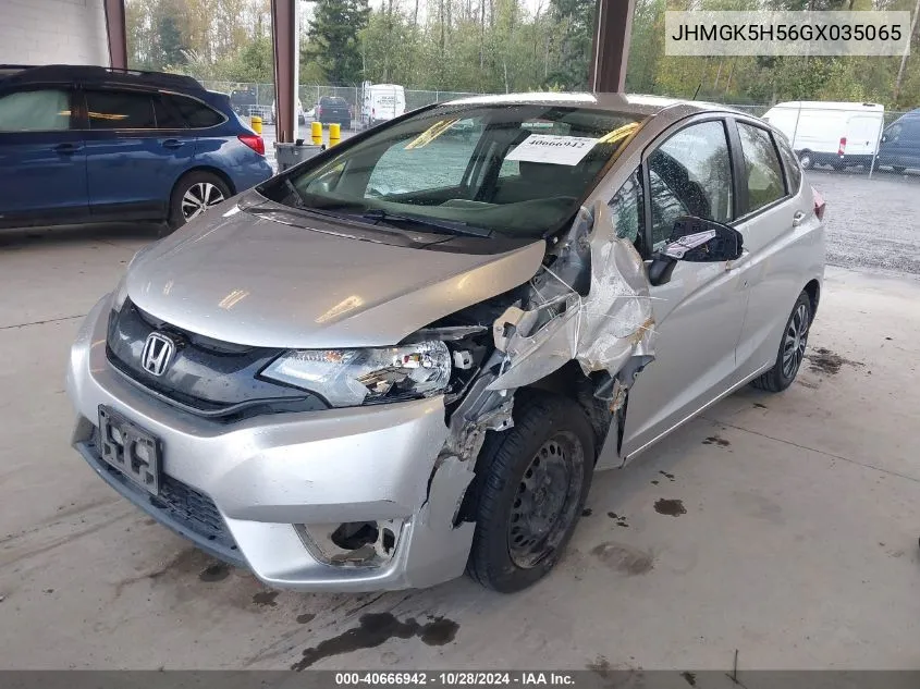 2016 Honda Fit Lx VIN: JHMGK5H56GX035065 Lot: 40666942