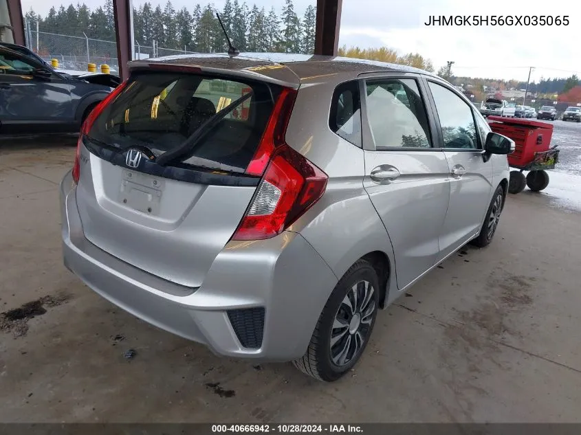 2016 Honda Fit Lx VIN: JHMGK5H56GX035065 Lot: 40666942