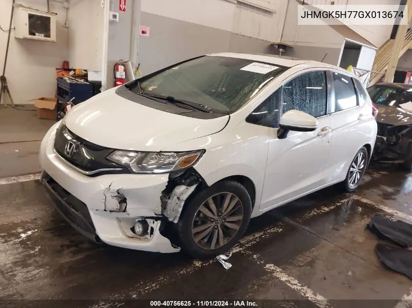 2016 Honda Fit Ex VIN: JHMGK5H77GX013674 Lot: 40756625