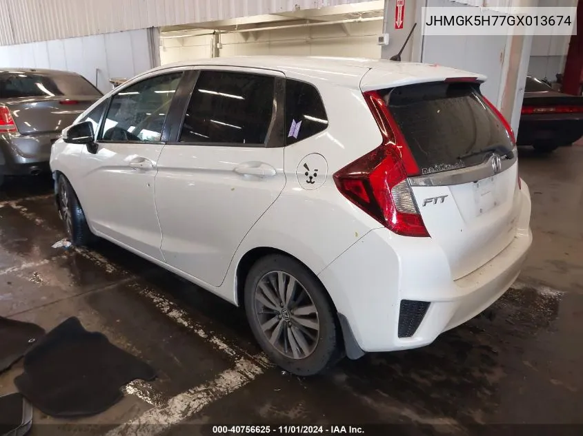 2016 Honda Fit Ex VIN: JHMGK5H77GX013674 Lot: 40756625