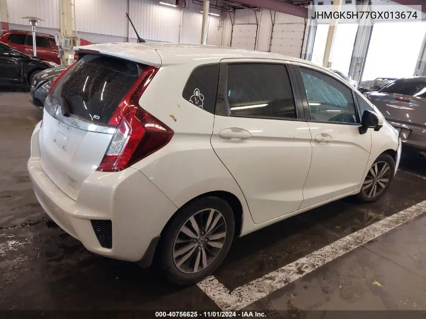 2016 Honda Fit Ex VIN: JHMGK5H77GX013674 Lot: 40756625