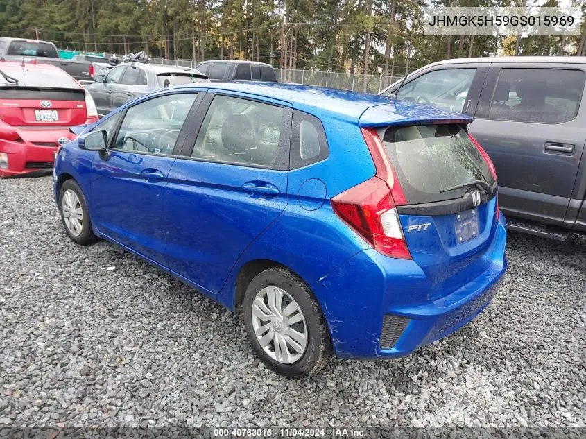 2016 Honda Fit Lx VIN: JHMGK5H59GS015969 Lot: 40763015