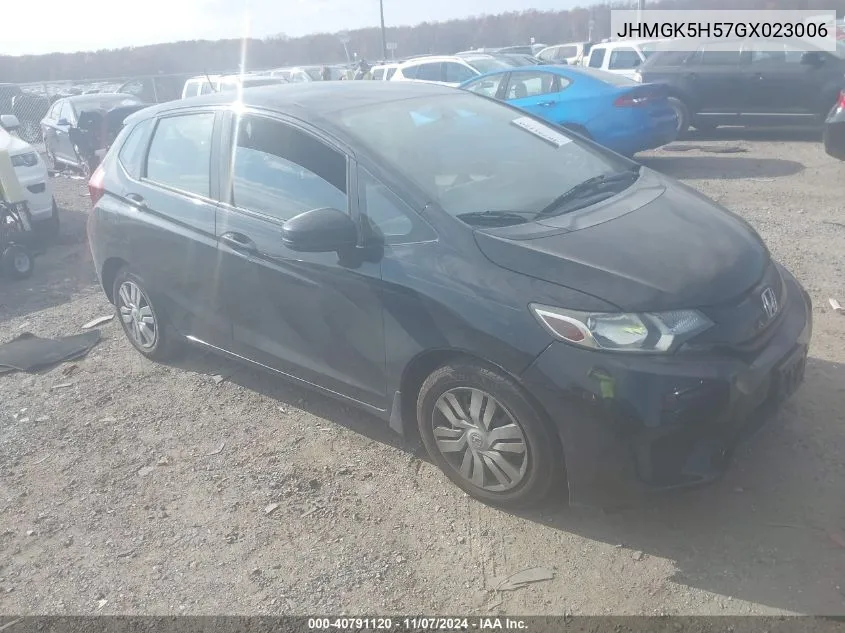 2016 Honda Fit Lx VIN: JHMGK5H57GX023006 Lot: 40791120