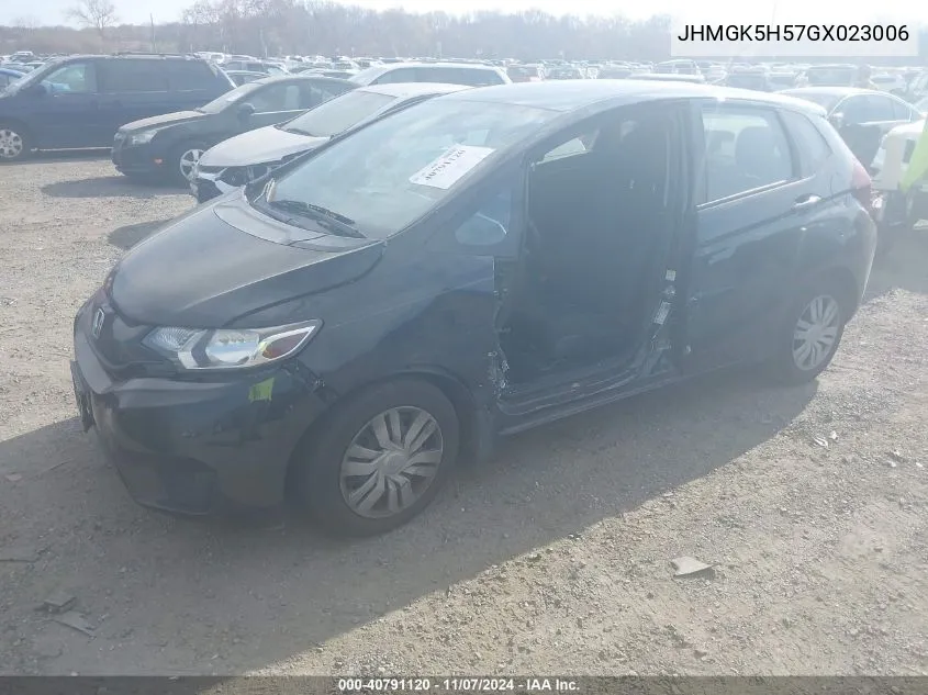 2016 Honda Fit Lx VIN: JHMGK5H57GX023006 Lot: 40791120