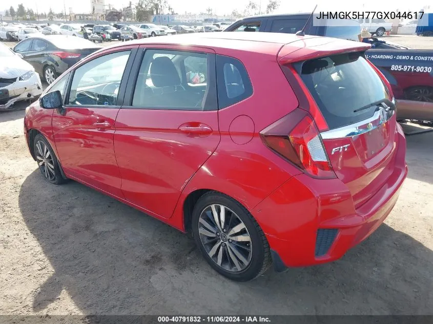 2016 Honda Fit Ex VIN: JHMGK5H77GX044617 Lot: 40791832