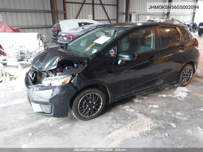 2016 Honda Fit Lx VIN: JHMGK5H56GS002094 Lot: 40803502