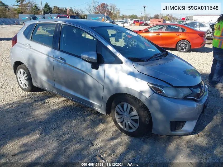 2016 Honda Fit Lx VIN: JHMGK5H59GX011648 Lot: 40813129