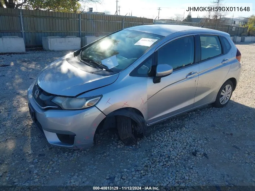 2016 Honda Fit Lx VIN: JHMGK5H59GX011648 Lot: 40813129