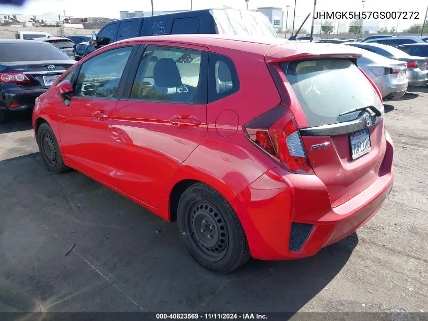 2016 Honda Fit Lx VIN: JHMGK5H57GS007272 Lot: 40823569