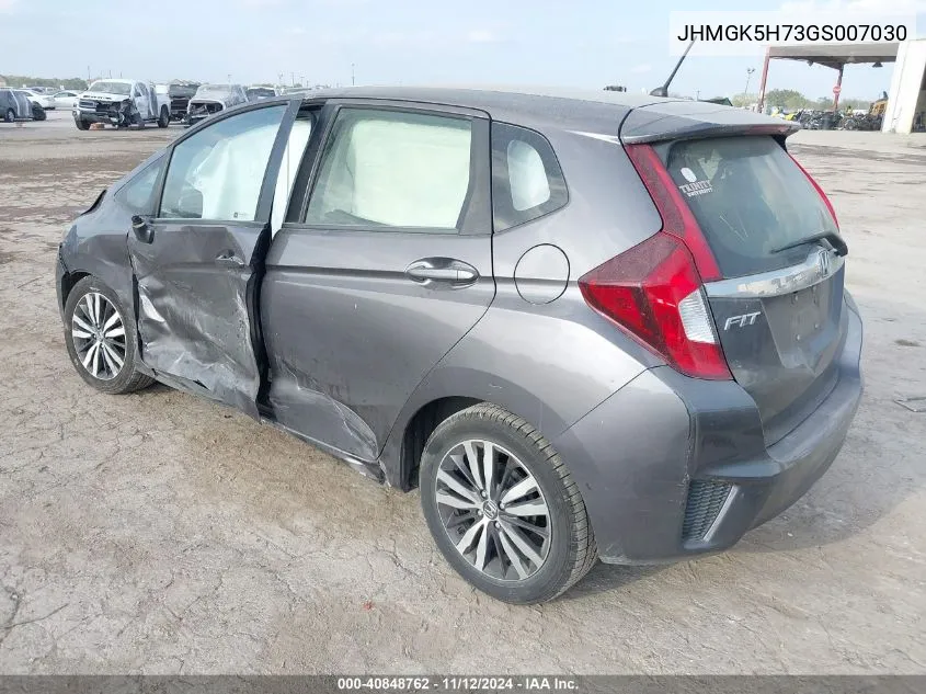 2016 Honda Fit Ex VIN: JHMGK5H73GS007030 Lot: 40848762