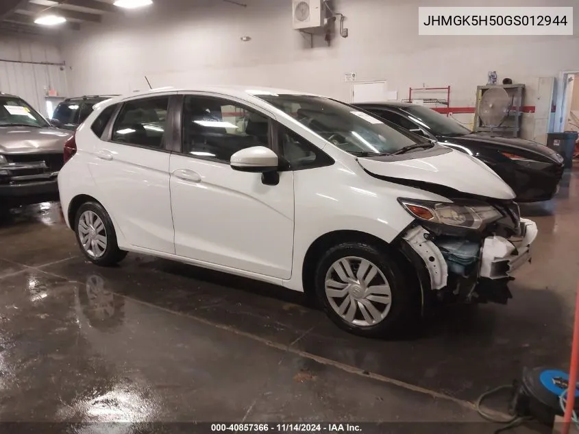 2016 Honda Fit Lx VIN: JHMGK5H50GS012944 Lot: 40857366