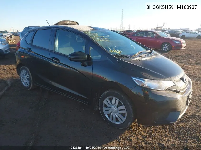 2017 Honda Fit VIN: 3HGGK5H59HM100937 Lot: 12136591