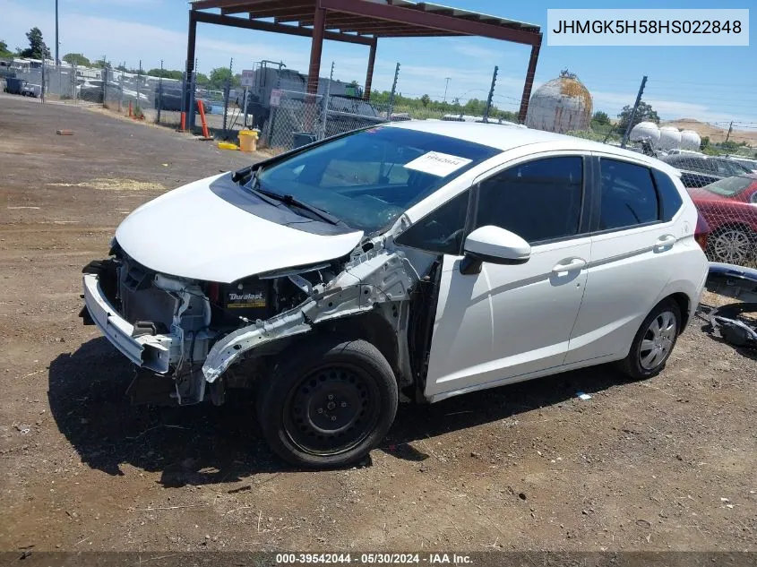 2017 Honda Fit Lx VIN: JHMGK5H58HS022848 Lot: 39542044