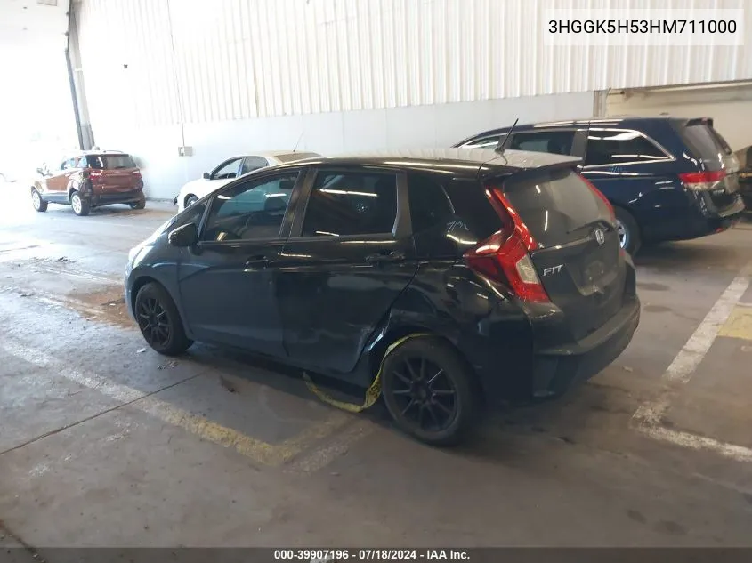 2017 Honda Fit Lx VIN: 3HGGK5H53HM711000 Lot: 39907196