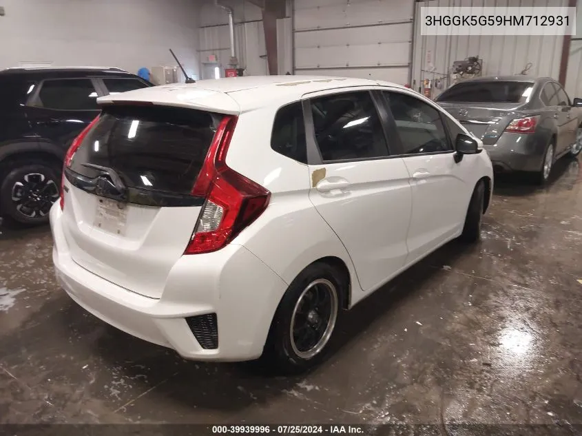 2017 Honda Fit Lx VIN: 3HGGK5G59HM712931 Lot: 39939996