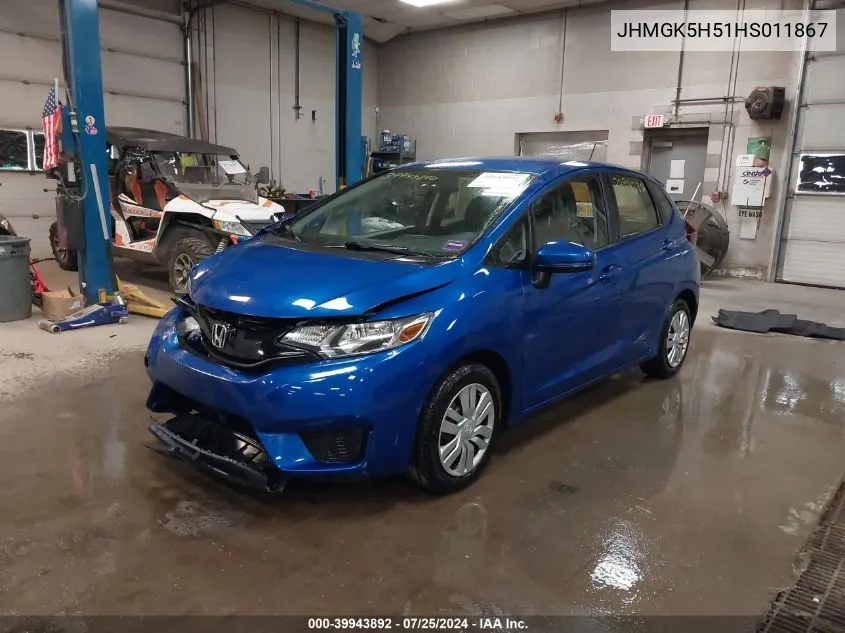 JHMGK5H51HS011867 2017 Honda Fit Lx