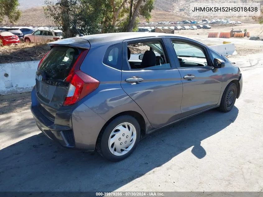 2017 Honda Fit Lx VIN: JHMGK5H52HS018438 Lot: 39979285