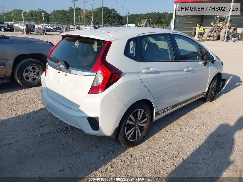 JHMGK5H77HS021725 2017 Honda Fit Ex