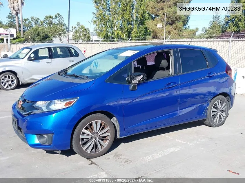 2017 Honda Fit Ex VIN: 3HGGK5G74HM700283 Lot: 40191888