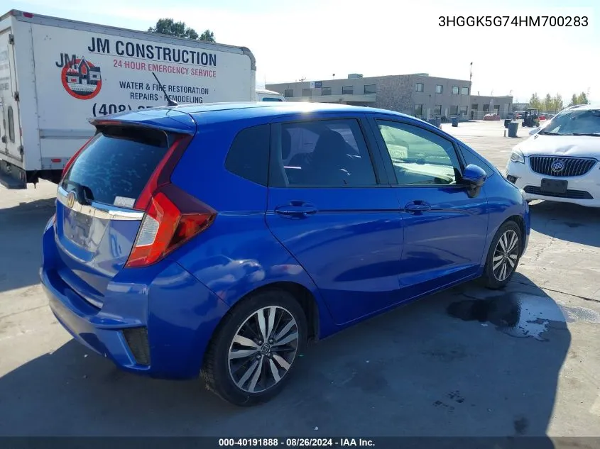 2017 Honda Fit Ex VIN: 3HGGK5G74HM700283 Lot: 40191888