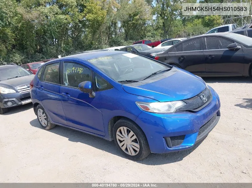 2017 Honda Fit Lx VIN: JHMGK5H54HS010583 Lot: 40194780