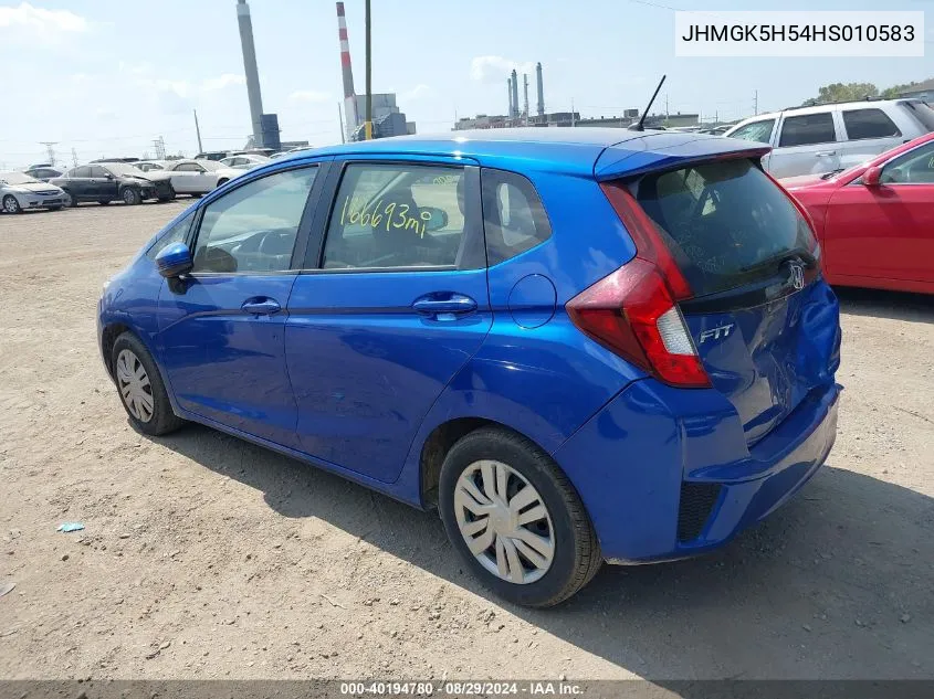 2017 Honda Fit Lx VIN: JHMGK5H54HS010583 Lot: 40194780