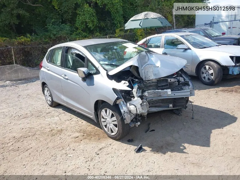 2017 Honda Fit Lx VIN: JHMGK5H55HS012598 Lot: 40205346