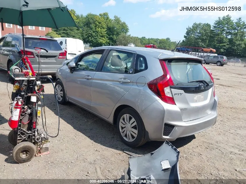 2017 Honda Fit Lx VIN: JHMGK5H55HS012598 Lot: 40205346