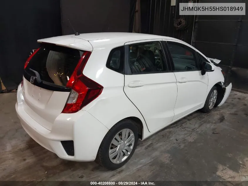 2017 Honda Fit Lx VIN: JHMGK5H55HS018949 Lot: 40208800