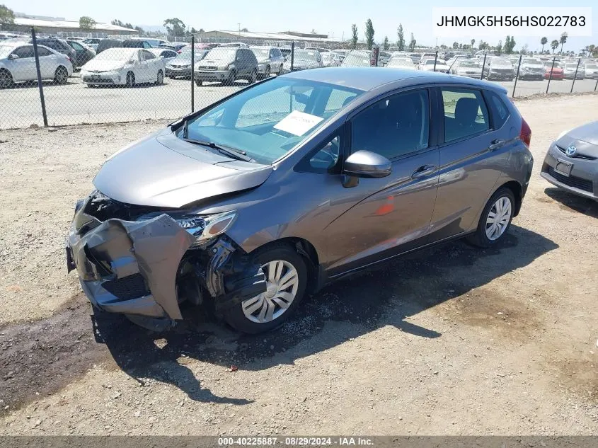 2017 Honda Fit Lx VIN: JHMGK5H56HS022783 Lot: 40225887