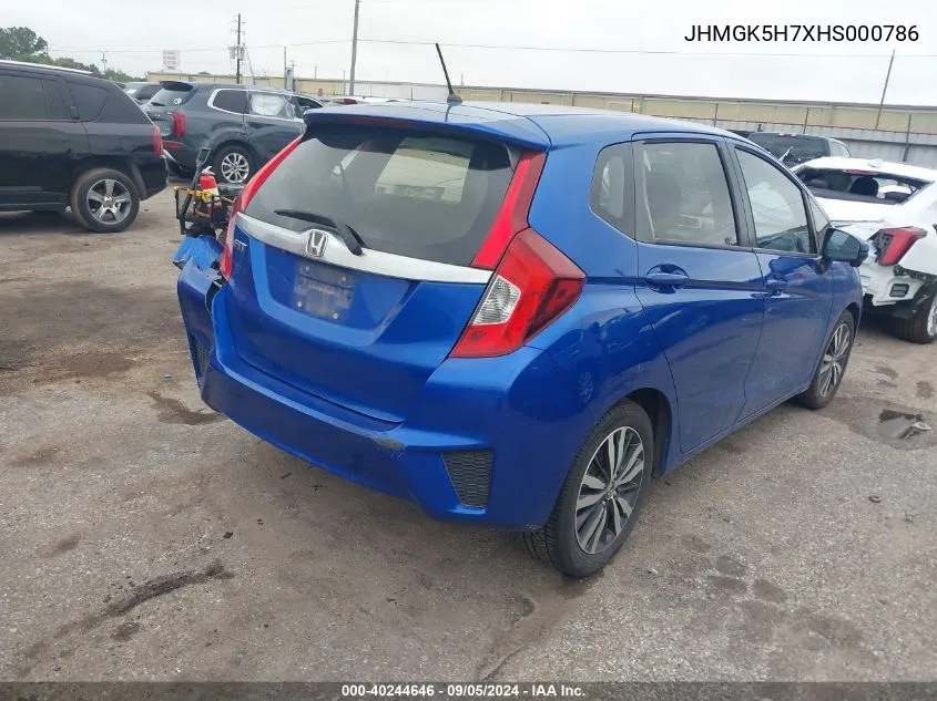 2017 Honda Fit Ex/Exl VIN: JHMGK5H7XHS000786 Lot: 40244646