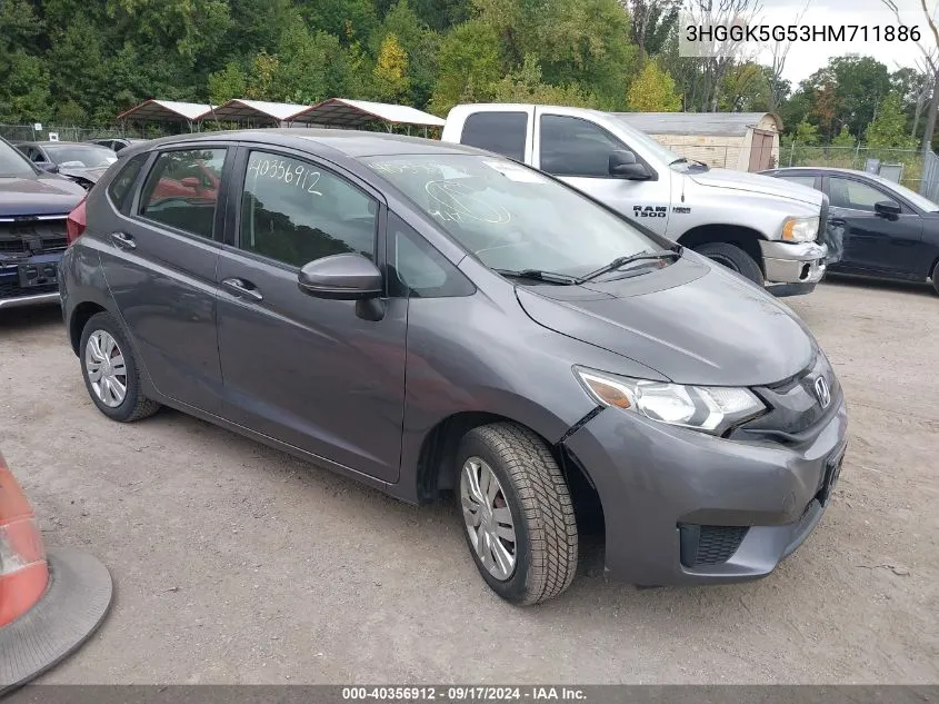 2017 Honda Fit Lx VIN: 3HGGK5G53HM711886 Lot: 40356912