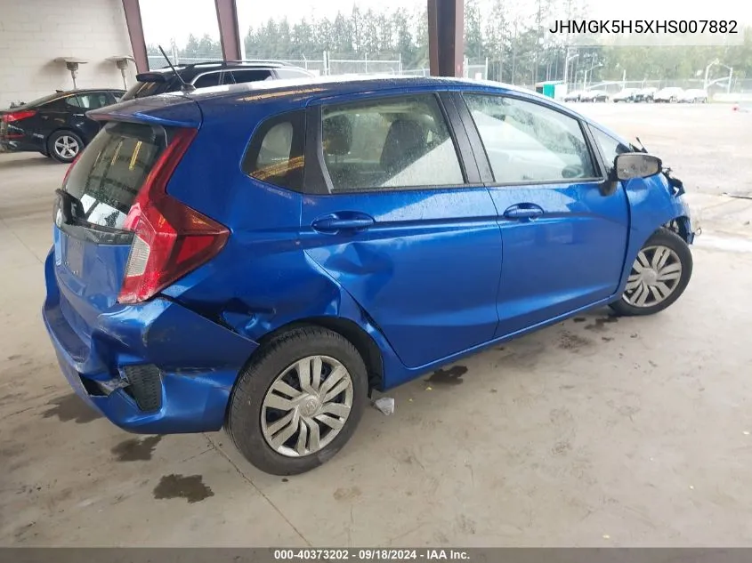 2017 Honda Fit Lx VIN: JHMGK5H5XHS007882 Lot: 40373202