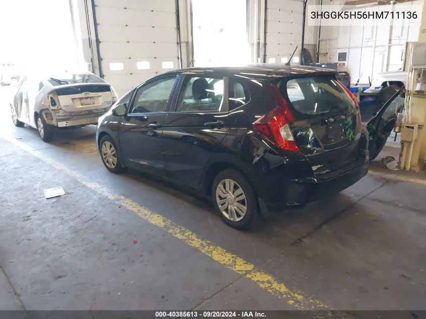 2017 Honda Fit Lx VIN: 3HGGK5H56HM711136 Lot: 40385613